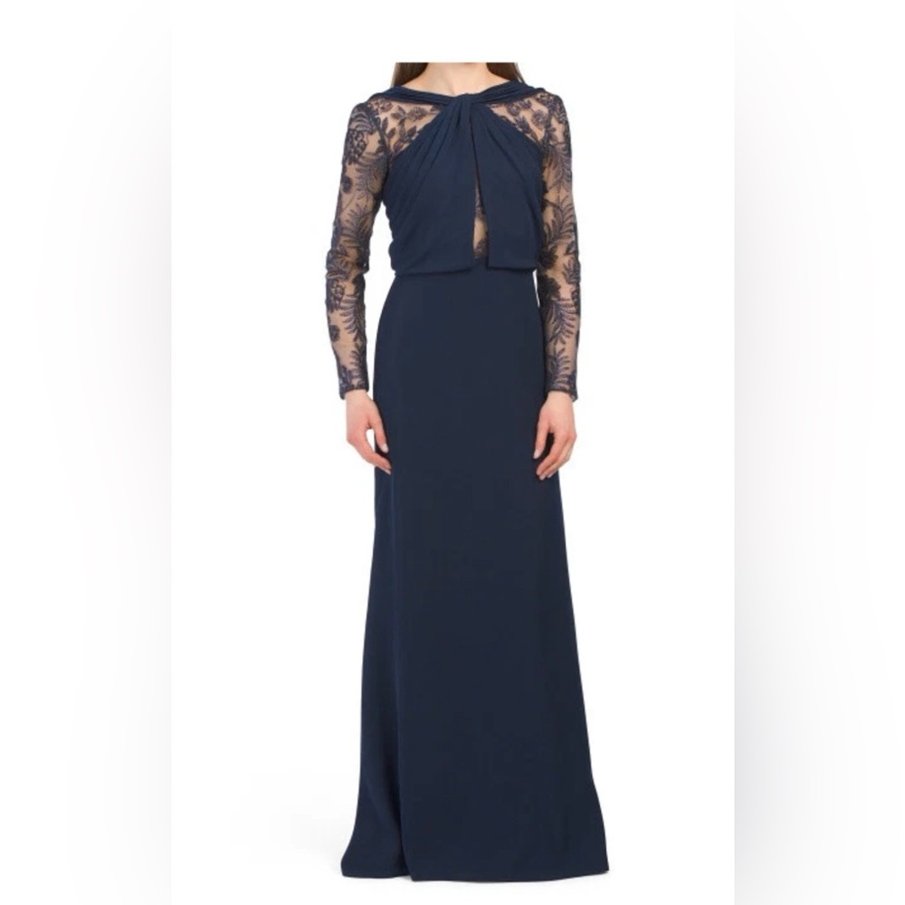 TADASHI SHOJI- dark blue evening dress (4)